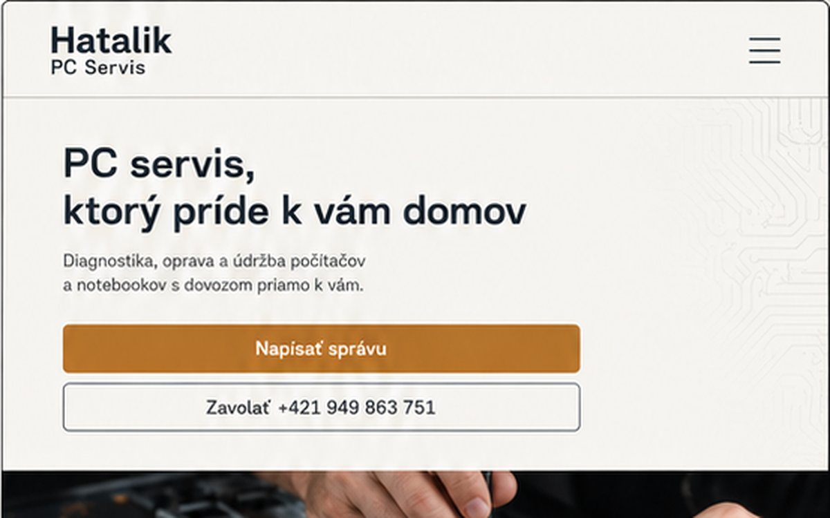 Mobilný web pre Hatalik PC Servis
